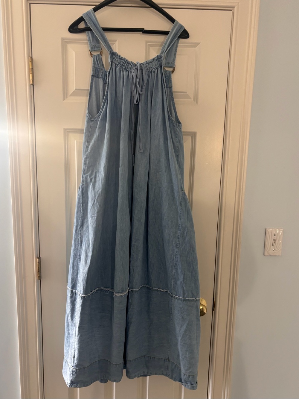 New Free People Machu Barrel Overall Midi Dress - Picture 14 of 16